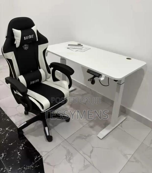 Electric Adjustable Table and Gaming Chair