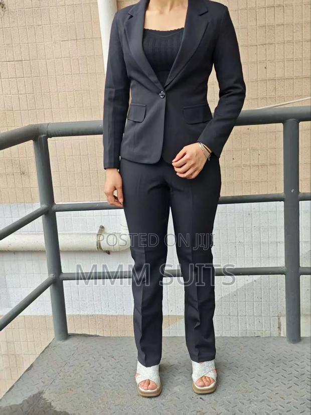 Quality 2-Piece Official Ladies Trousers Suit in Black