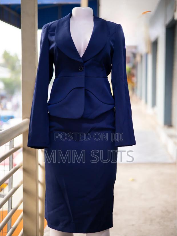 Quality And Classic Ladies Skirt Suit In Blue-black ( Long Skirt ) · Photo 3