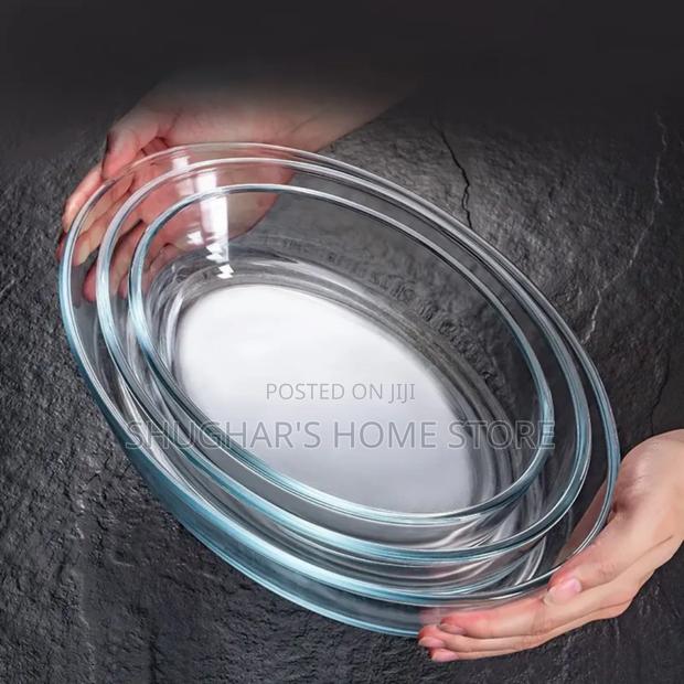 3pcs Set Oval Glass Bowls/ Baking Trays · Photo 3