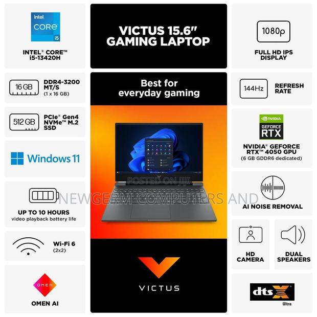 New Laptop HP Victus 15 16GB Intel Core I5 SSD 512GB photo 4