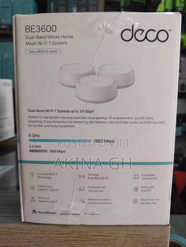 Tp-Link Deco Be22 3 Pack Wi-Fi 7 Be3600 Whole Home Mesh System photo 2