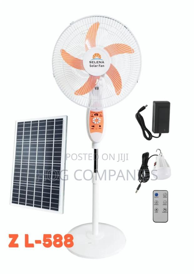 Summer Wind 16 Inch Rechargeable Multimedia Solar Fan