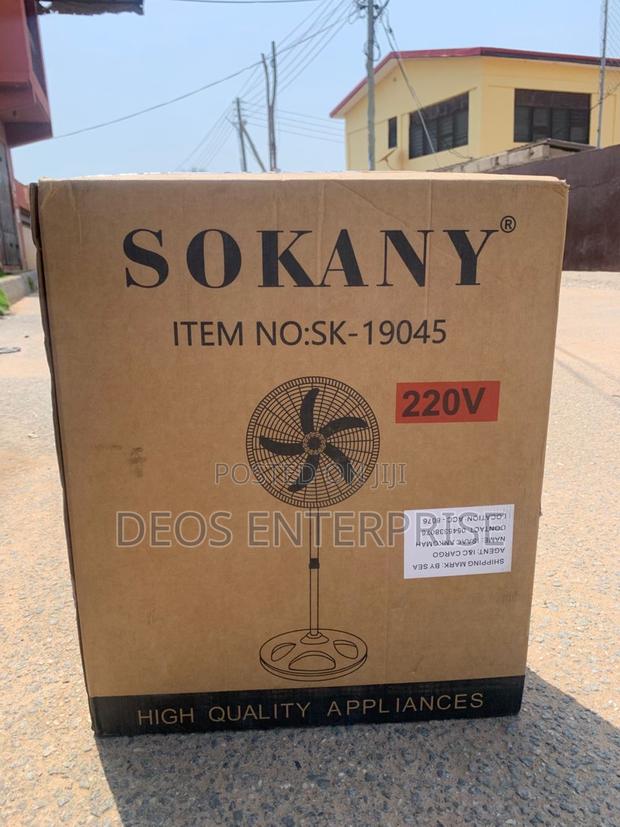 Durable Sokany Stand Fan, 1.5m Length, Low Noise