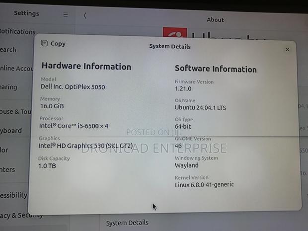 Desktop Computer Dell OptiPlex 5050 16GB Intel Core I5 HDD 1T photo 3