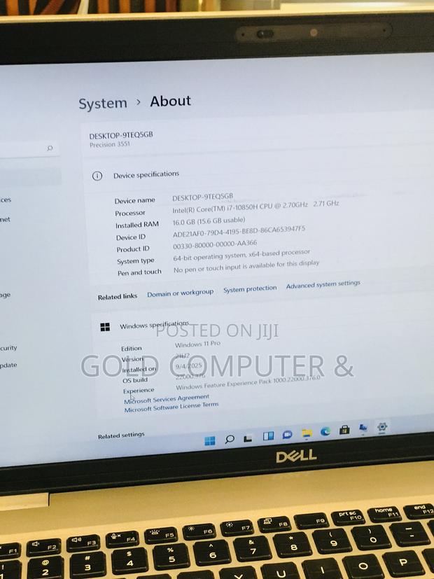 Laptop Dell Precision 3550 16GB Intel Core I7 SSD 256GB photo 10