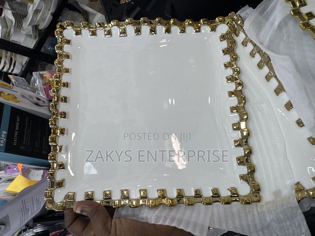 Luxury Square Ceramic Plates 2pcs photo 2