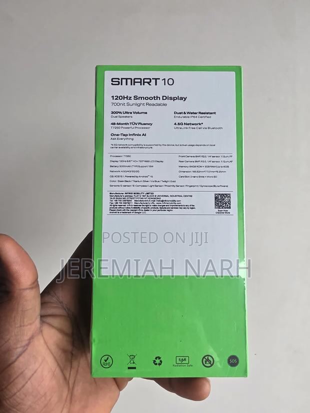 New Infinix Smart 10 64 GB Black photo 2