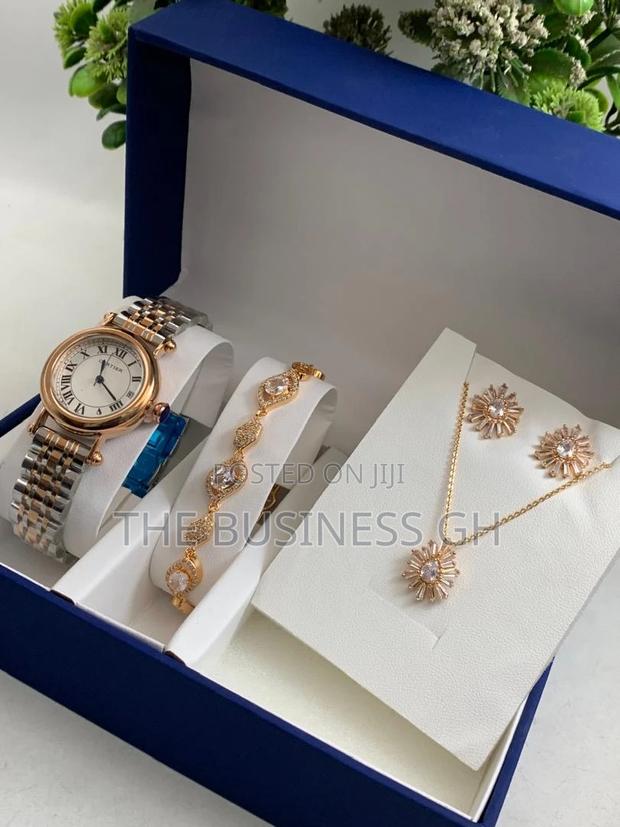 Ladies Watch With Bracelet and Necklace