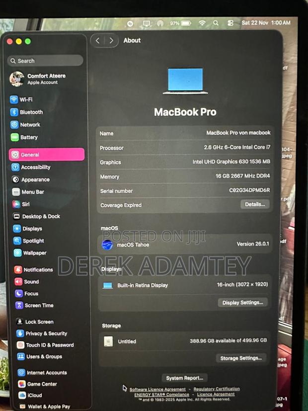 Laptop Apple MacBook Pro 2019 16GB Intel Core I7 SSD 512GB · Photo 2