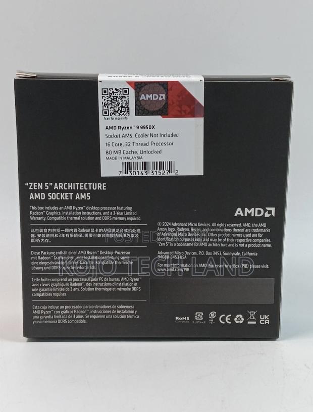 Amd Ryzentm 9 9950x 16-core, 32-thread Unlocked Desktop Processor · Photo 3