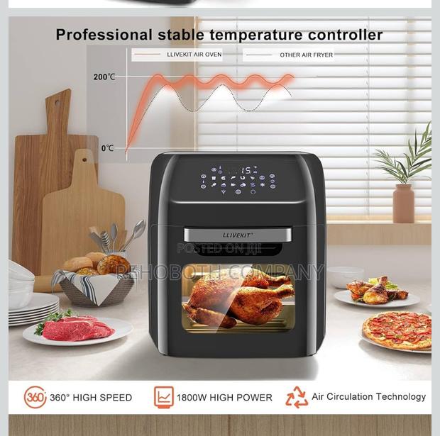 Llivekit 12l Large Air Fryer Oven, 1800w Family Size Digital Air Fryer photo 3