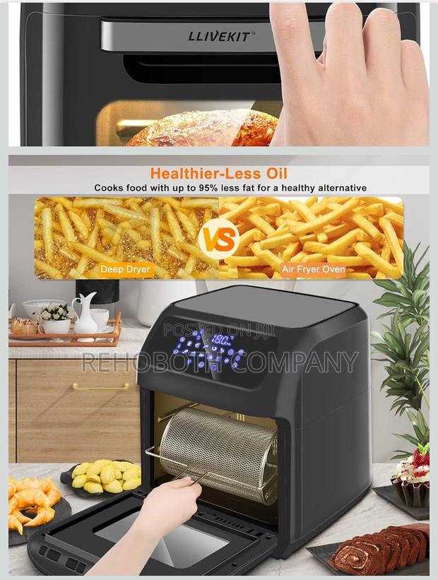 Llivekit 12l Large Air Fryer Oven, 1800w Family Size Digital Air Fryer photo 4