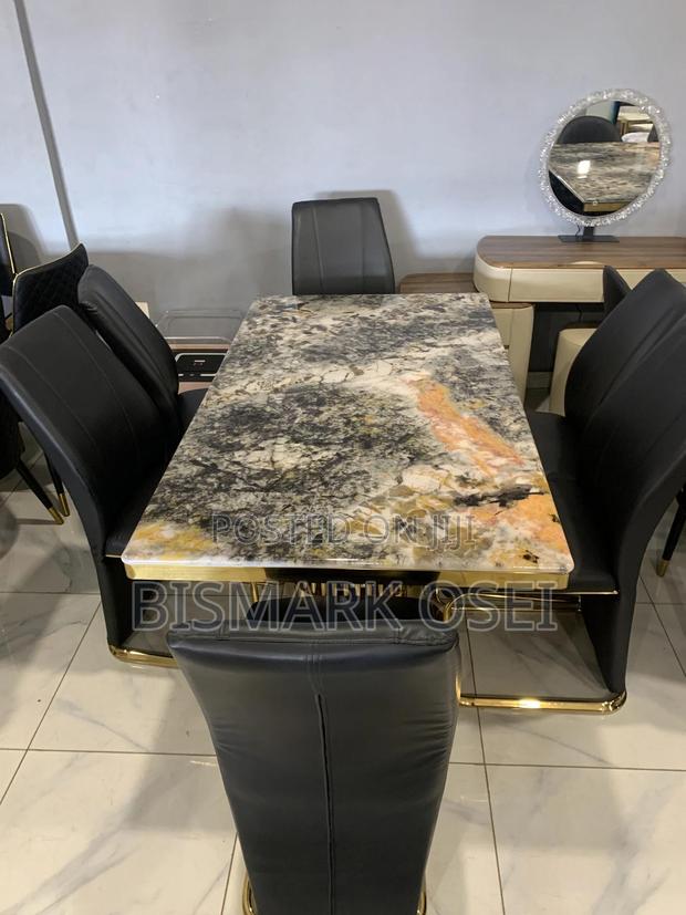 A Beautiful 6 Seater Dining Set, With a Golden Designs photo 2