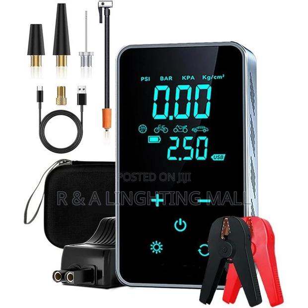 Portable Car Battery Jump Starter With Air Compressor photo 2