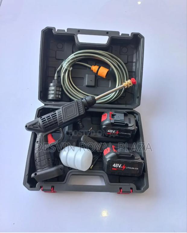 Pressure Cordless Car Washing Spray Gun (With Two Batteries )