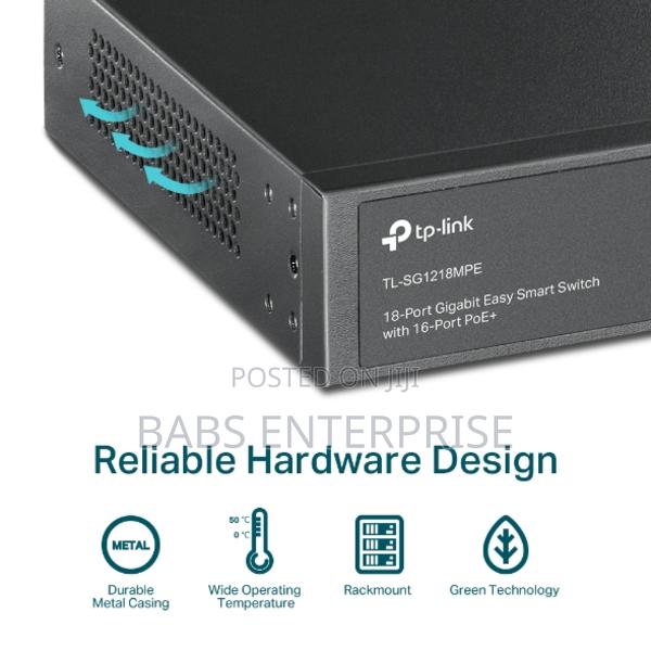 Tp-link Tl-sg1218mpe 18-port Gigabit Smart Switch With 16-port Poe+ photo 5