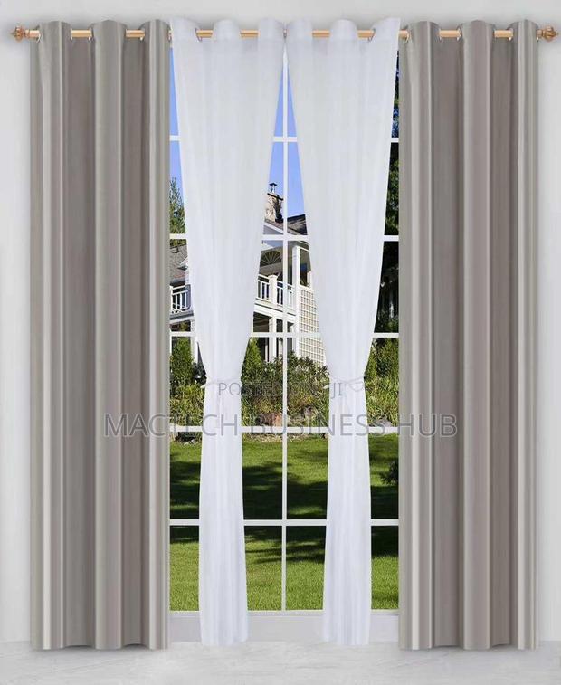Curtains(4pcs) 2pcs Blackout Curtains and 2pcs Voile