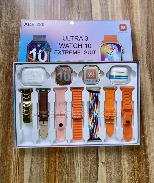 Ace-280 (2 Smart Watch+ 2 Airpods+ 4 Chargers+ 7 Straps) photo 3