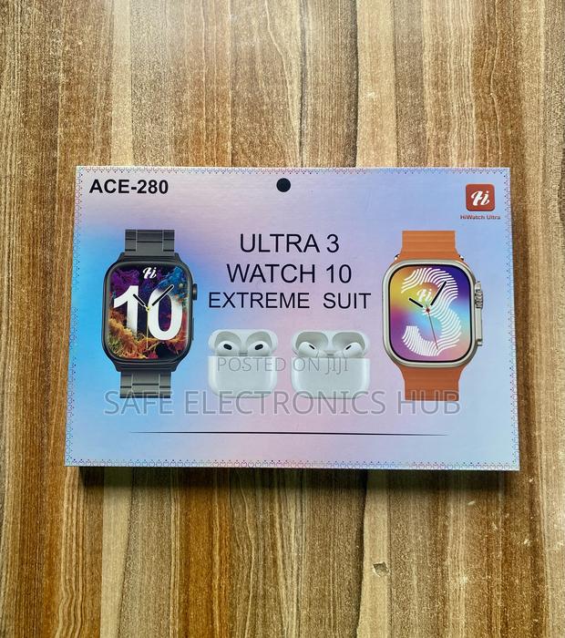 Ace-280 (2 Smart Watch+ 2 Airpods+ 4 Chargers+ 7 Straps) photo 2