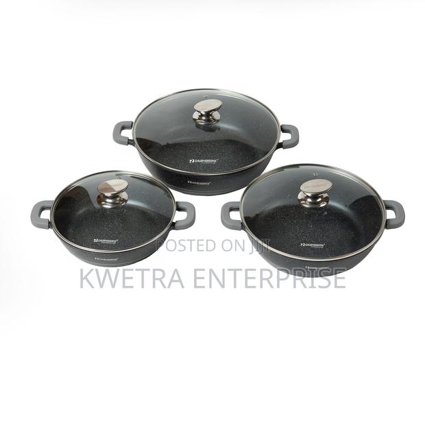 3pc Marble Shallow Casserole Pot Set photo 2