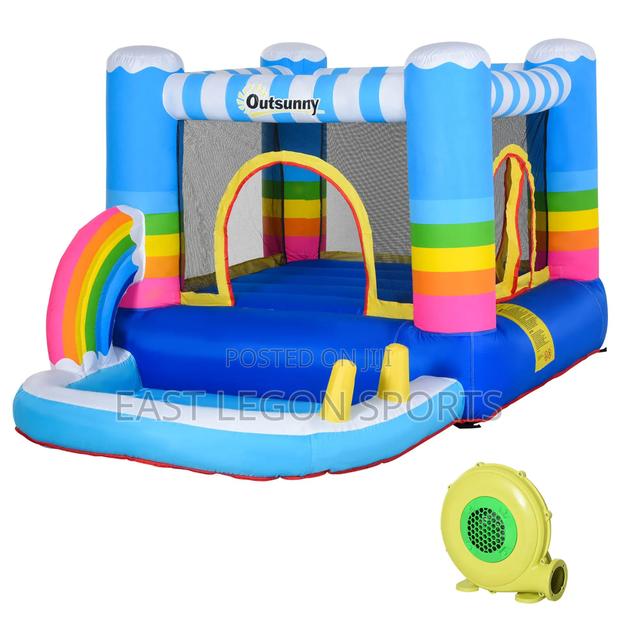 Bouncy Castle N Blower Pump 10ft X 5ft Trampoline Ghana New