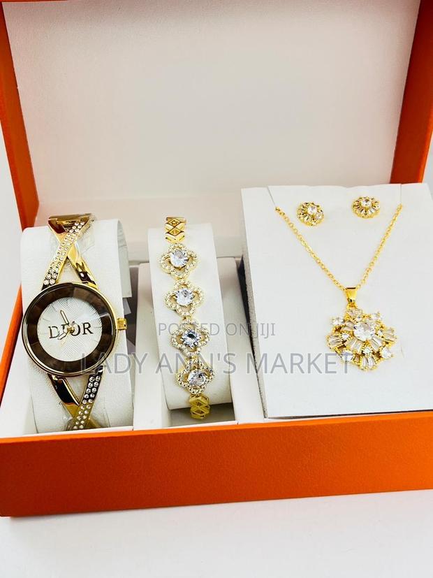Watch , Bracelet, Earrings and Chain Combo photo 4
