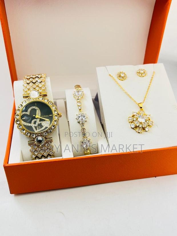 Watch , Bracelet, Earrings and Chain Combo photo 5