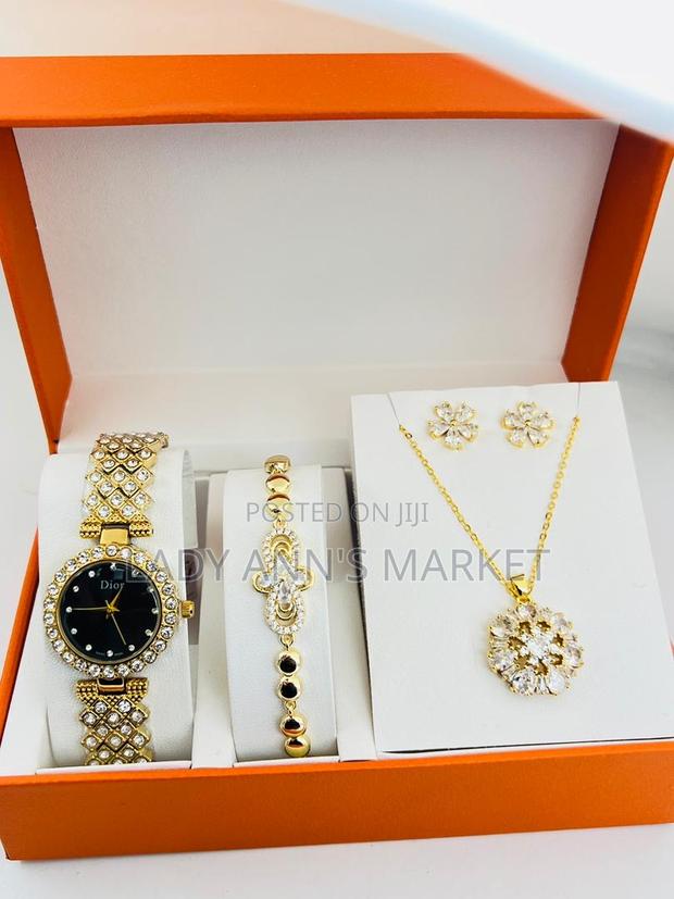 Watch , Bracelet, Earrings and Chain Combo photo 6