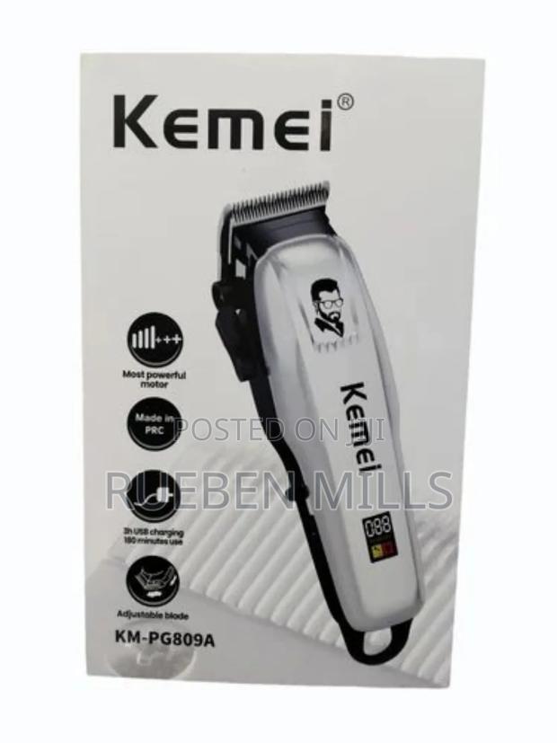 Electric Wireless Hair Cut Clipper Barbering Shaving Machine Km-Pg809a photo 2