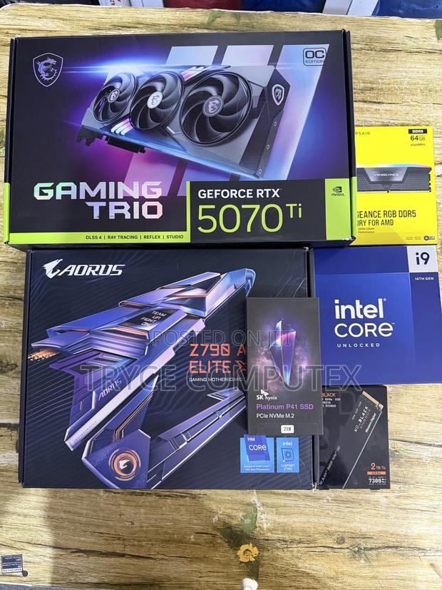 Intel Core I9 Cpu ,Rtx 5070 Ti 16gb,32gb Ddr5 Ram Combo