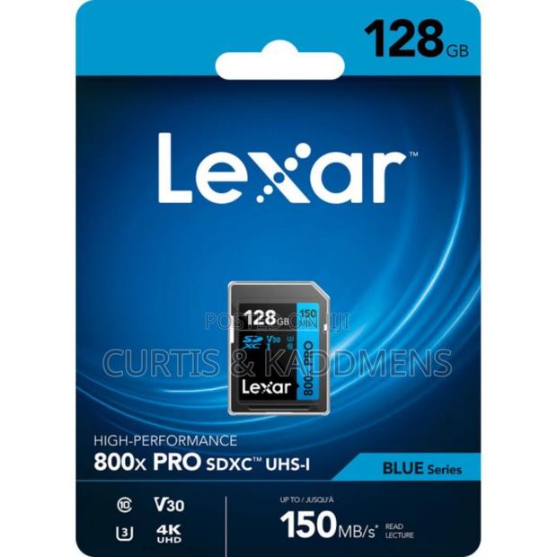 Genuine 128gig Lexar 800x Pro 150mb V30 Sd Memory Cards