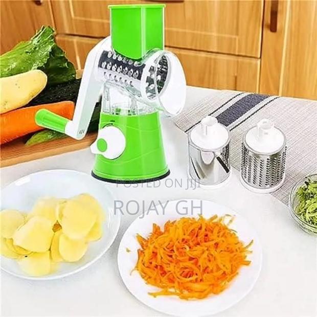 Tabletop Drum Vegetable Grater (Cutter/Slicer/Shredder) - Green photo 2