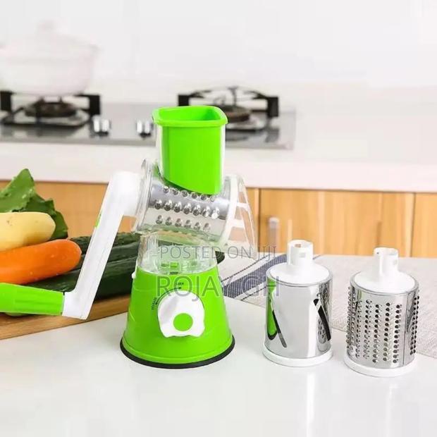 Tabletop Drum Vegetable Grater (Cutter/Slicer/Shredder) - Green photo 3