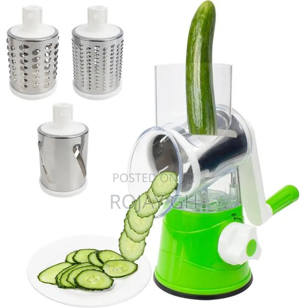 Tabletop Drum Vegetable Grater (Cutter/Slicer/Shredder) - Green photo 4