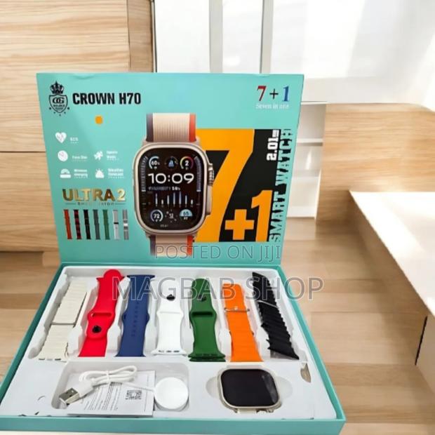 Crown H70 7 +1 Ultra 2 Smart Watch (7 Straps )(627262)