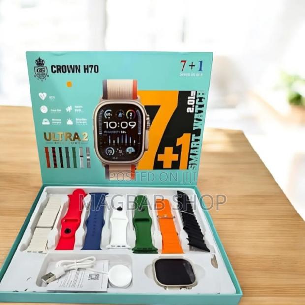 Crown H70 7 +1 Ultra 2 Smart Watch (7 Straps )(537389)