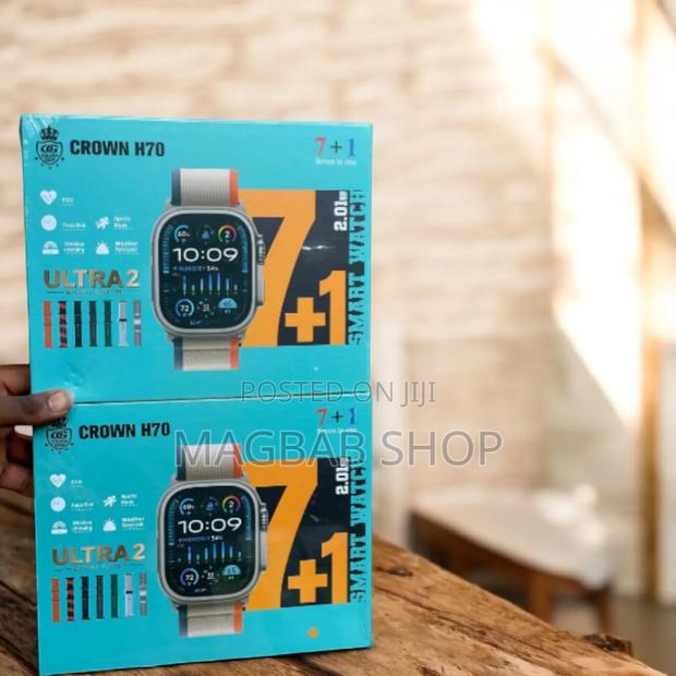 Crown H70 7 +1 Ultra 2 Smart Watch (7 Straps )(637383)