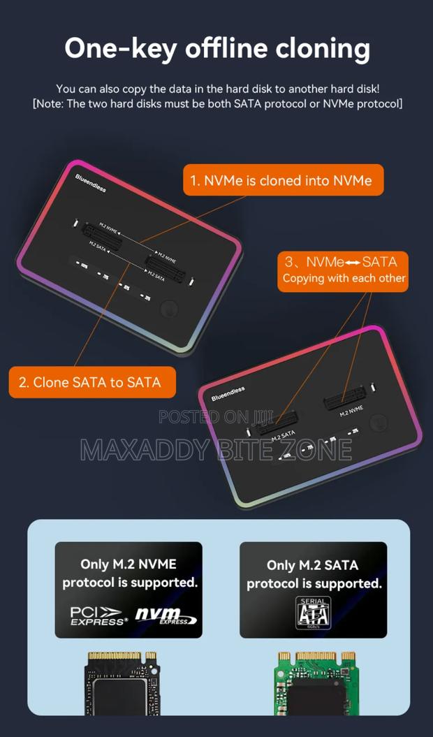 Blueendless Offline Clone Dual Protocol M.2 Ssd Case Ssd photo 3