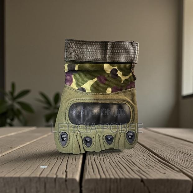 Tactical Half-fingermilitarygloves–Knuckle Protection(Camouflage Green photo 2