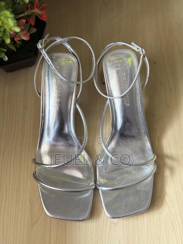 Original Primark Metallic Silver Strappy Heels From Germany photo 5
