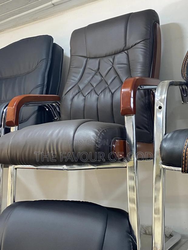 A Strong Leather Made Visitors Chair photo 2