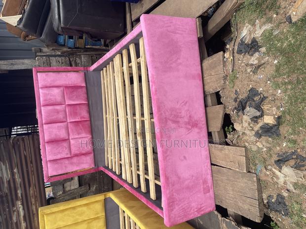 Pink Pattern Bed Frame