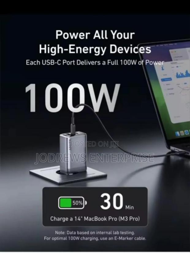 Anker Prime 100w Usb-c 3-port Gan Wall Charger For Phones And Laptops photo 4