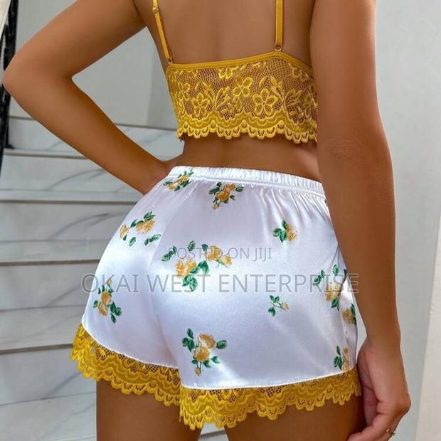 Lace Dream: Deep V Bra Shorts Lingerie Set