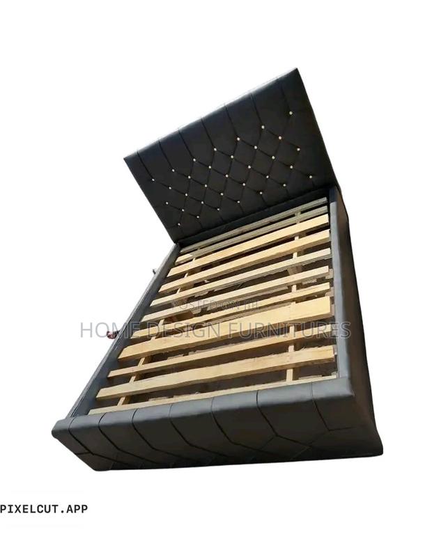 Black Leather Bed Frame
