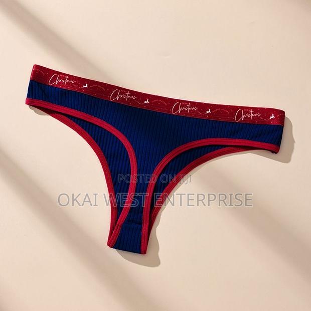 Holiday Ribbed Cotton Thong 7sets