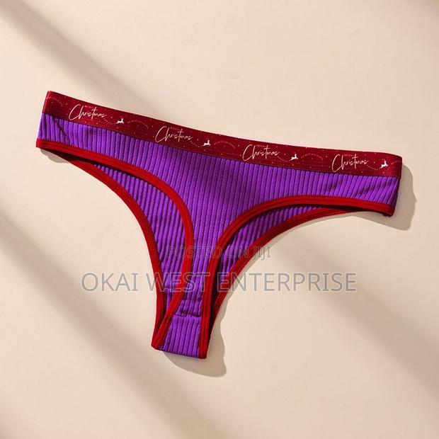 Holiday Ribbed Cotton Thong 7sets