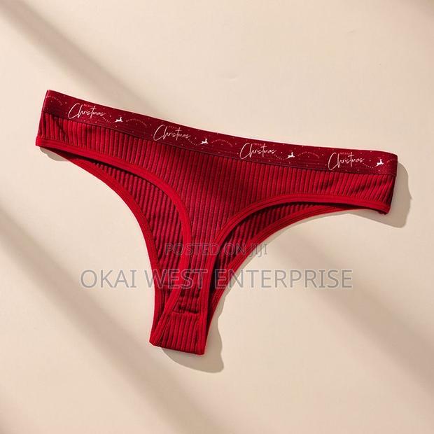 Holiday Ribbed Cotton Thong 7sets