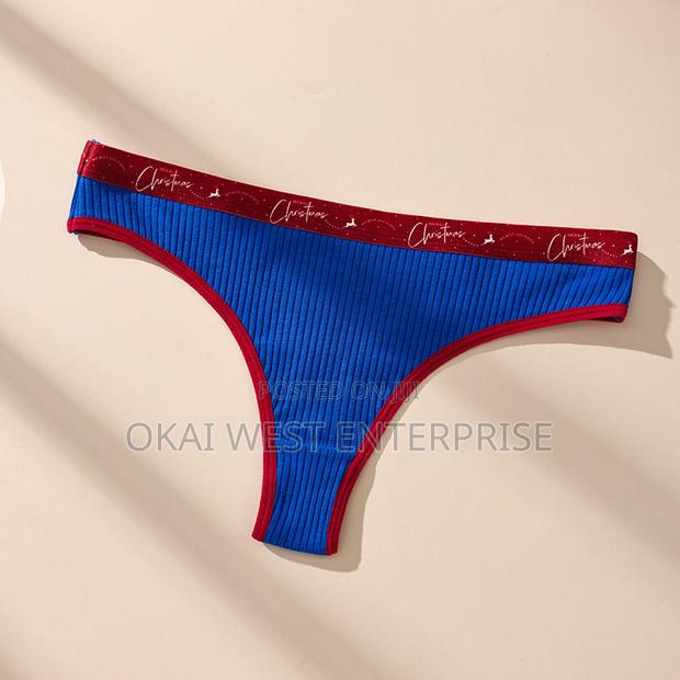 Holiday Ribbed Cotton Thong 7sets